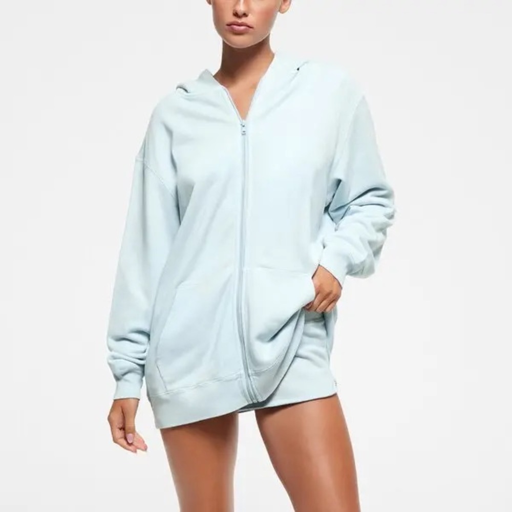Skims French Terry Oversized Zip Up Hoodie